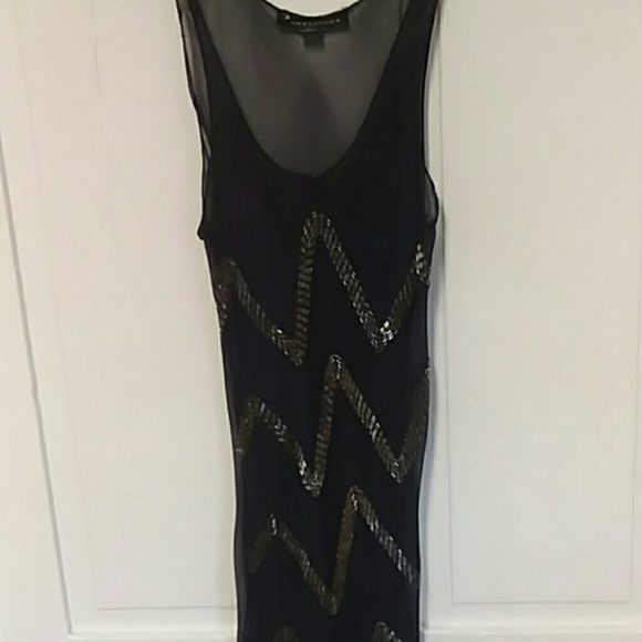 Worn Once/Like New navy blue sheer tank - Picture 1 of 2